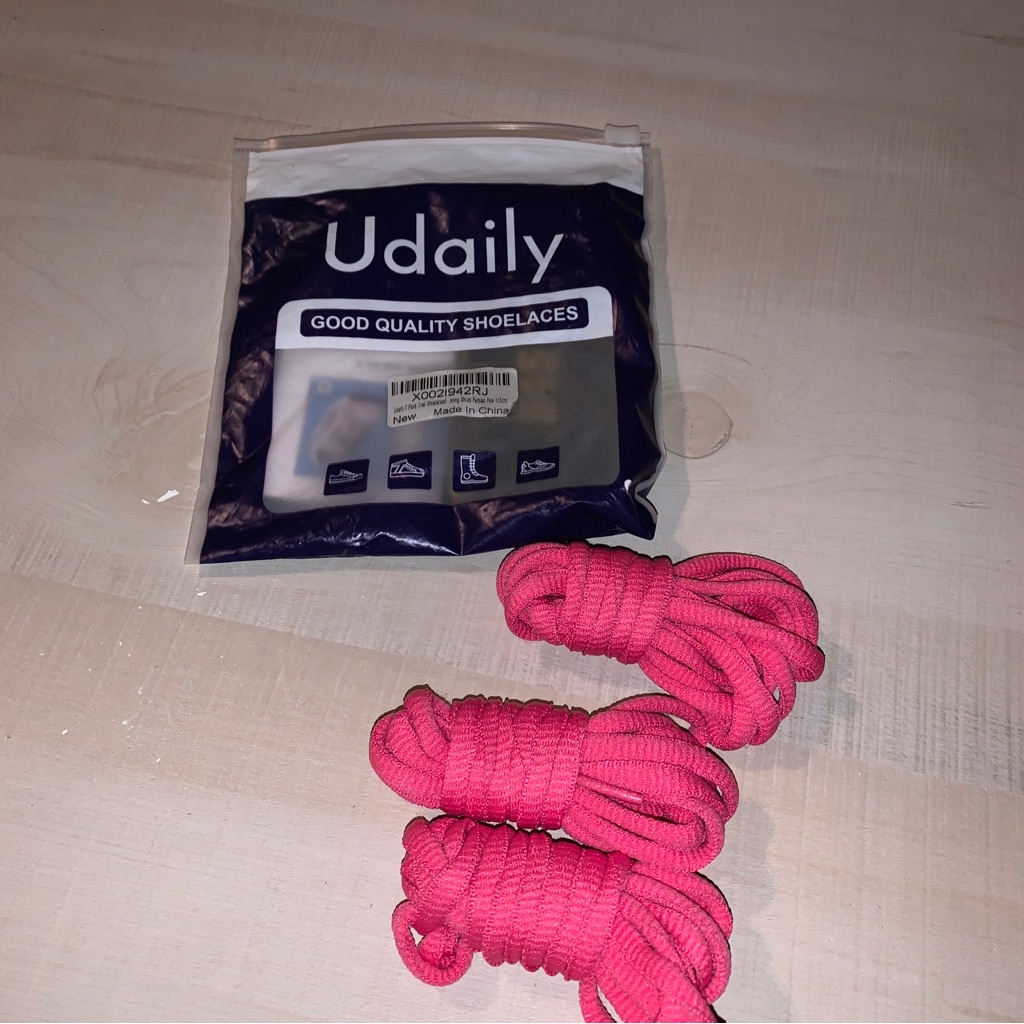 Udaily 2 Pairs Shoelaces For Kids And Adults Pink Brand New In Pkg 3 Pair